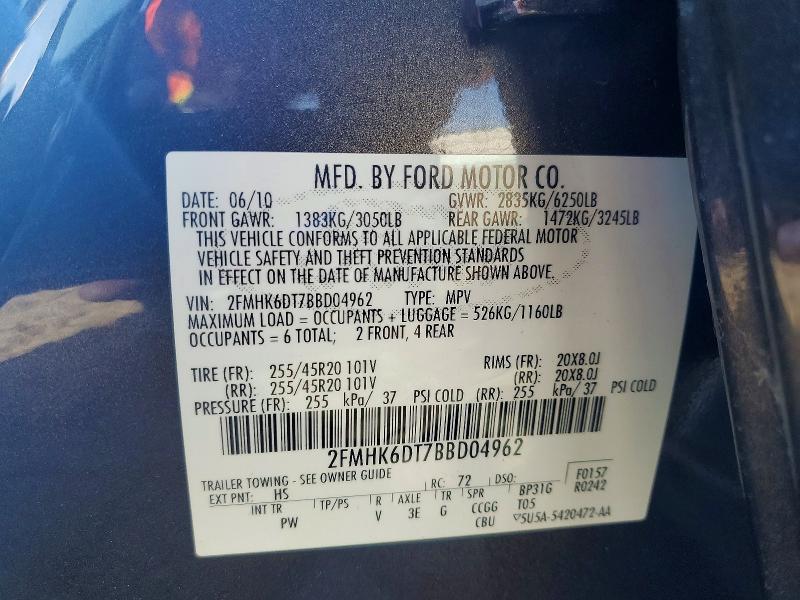 Продажа на аукционе авто 2011 Ford Flex, vin: 2FMHK6DT7BBD04962, номер лота: 85623365