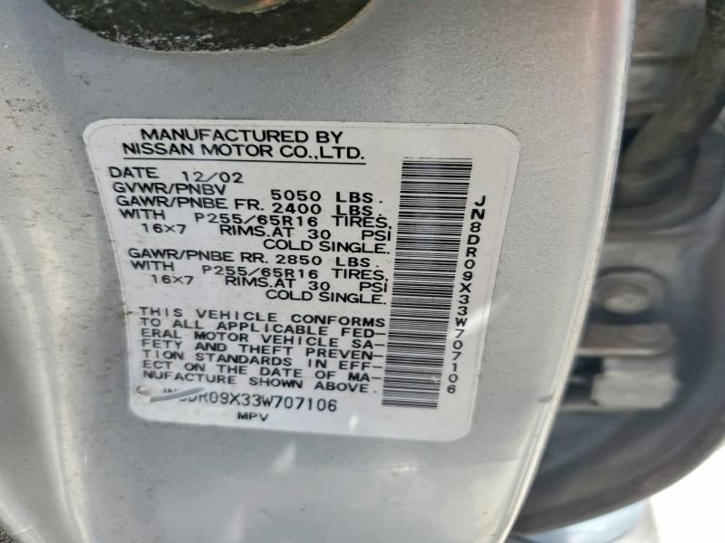 Продаж на аукціоні авто 2003 Nissan Pathfinder, vin: JN8DR09X33W707106, номер лоту: 56526716