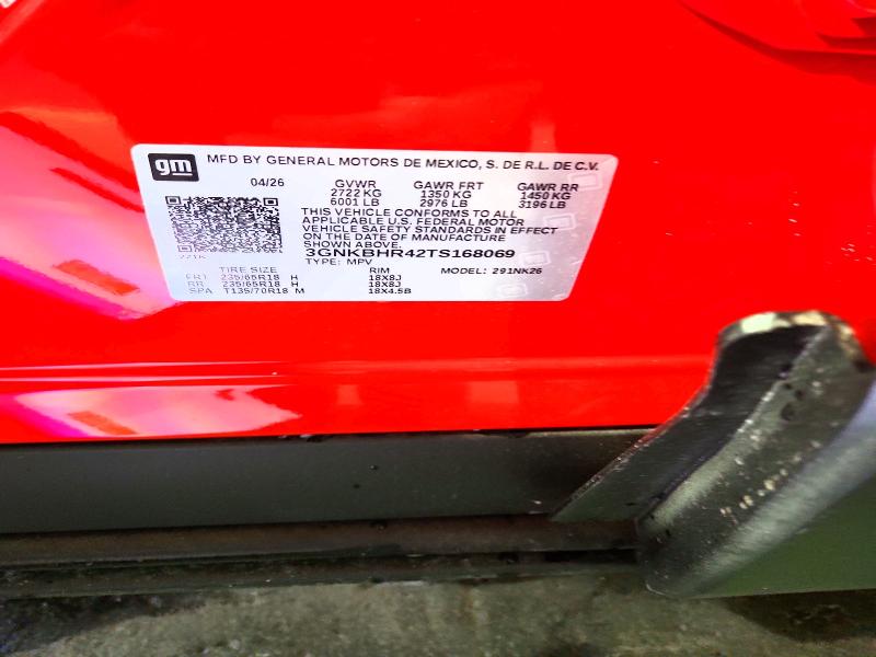Продажа на аукционе авто 2026 Chevrolet Blazer, vin: 3GNKBHR42TS168069, номер лота: 58479656