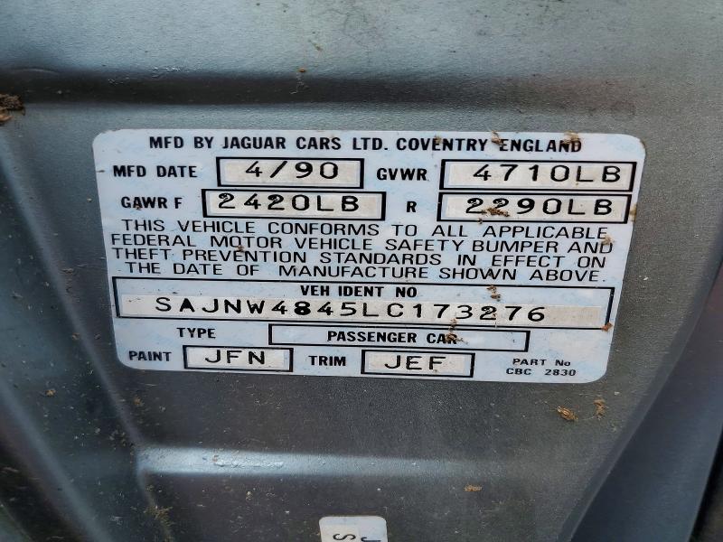 Продажа на аукционе авто 1990 Jaguar Xjs, vin: SAJNW4845LC173276, номер лота: 55099576