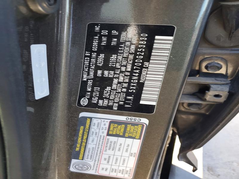 56999506 :رقم المزاد ، 5XXGN4A70DG253830 vin ، 2013 Kia Optima مزاد بيع