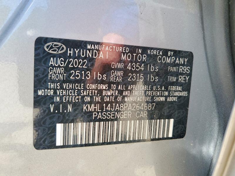 2023 Hyundai Sonata მანქანა იყიდება აუქციონზე, vin: KMHL14JA8PA264687, აუქციონის ნომერი: 56084646