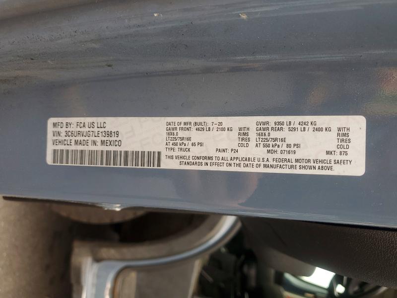 Продажа на аукционе авто 2020 Ram Promaster 3500, vin: 3C6URVJG7LE139819, номер лота: 56364736