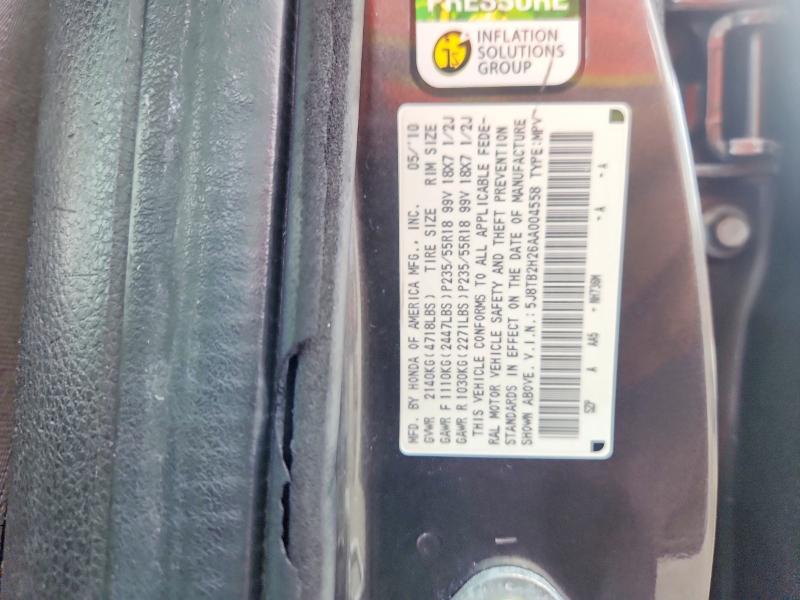 2010 Acura Rdx მანქანა იყიდება აუქციონზე, vin: 5J8TB2H26AA004558, აუქციონის ნომერი: 56489386