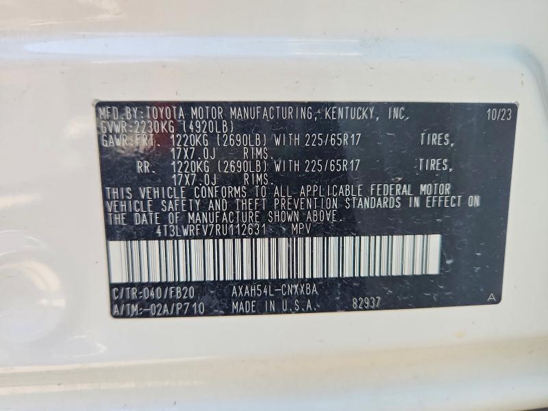 Продажа на аукционе авто 2024 Toyota Rav4, vin: 4T3LWRFV7RU112631, номер лота: 56528226