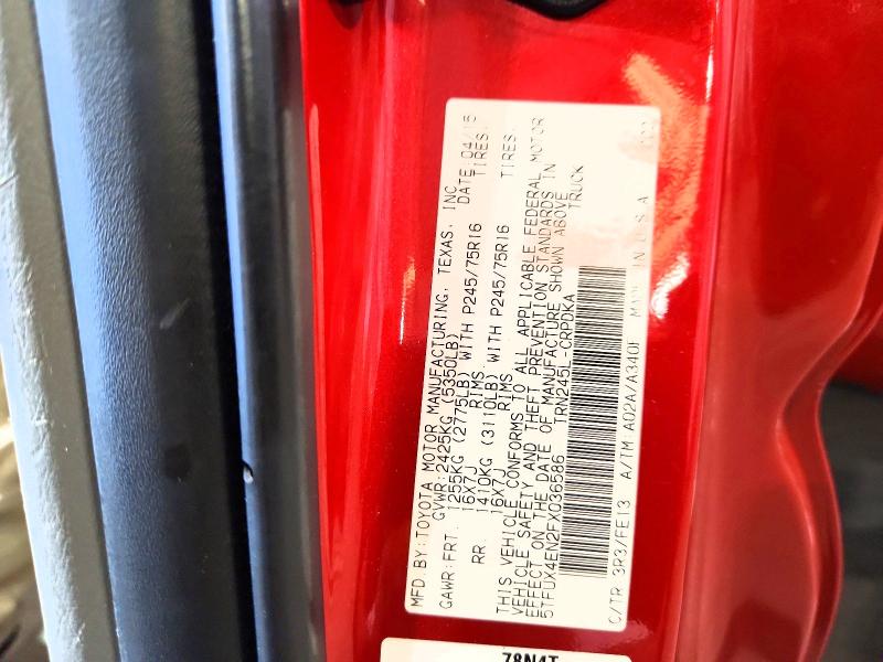 57785536 :رقم المزاد ، 5TFUX4EN2FX036586 vin ، 2015 Toyota Tacoma مزاد بيع