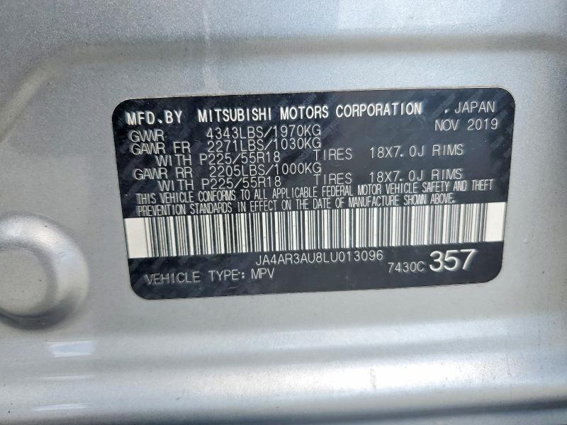 Aukcja sprzedaży 2020 Mitsubishi Outlander Sport, vin: JA4AR3AU8LU013096, numer aukcji: 58531596