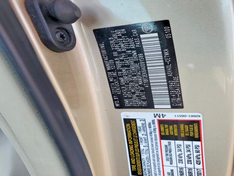 Aukcja sprzedaży 2010 Toyota Camry, vin: 4T1BF3EK6AU091588, numer aukcji: 56079716