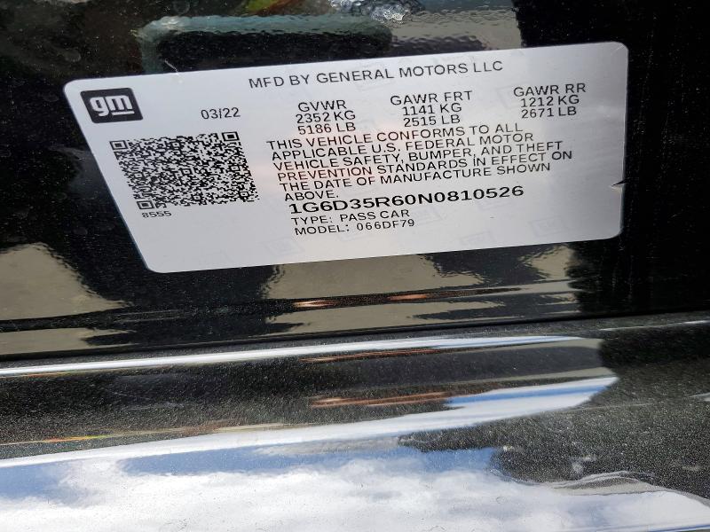 Продажа на аукционе авто 2022 Cadillac Ct5-v, vin: 1G6D35R60N0810526, номер лота: 58591936