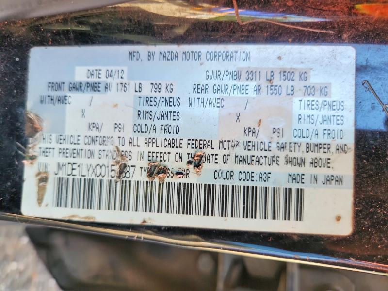 55655326 :رقم المزاد ، JM1DE1LYXC0150387 vin ، 2012 Mazda Mazda2 مزاد بيع