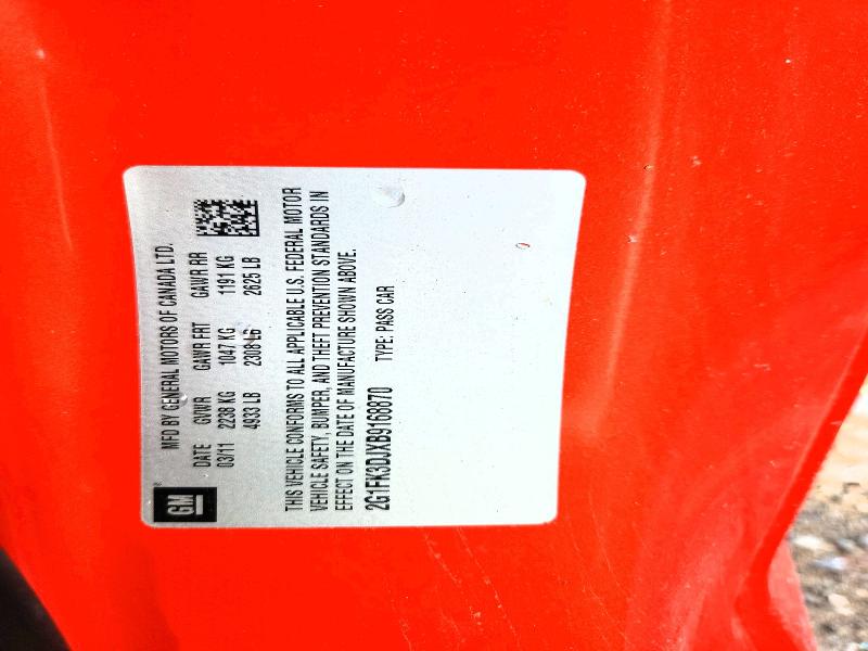 Aukcja sprzedaży 2011 Chevrolet Camaro, vin: 2G1FK3DJXB9168870, numer aukcji: 56946216
