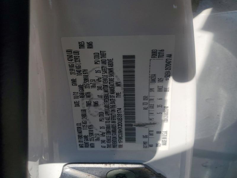 Продажа на аукционе авто 2013 Ford Escape, vin: 1FMCU9HX2DUB35174, номер лота: 58645756