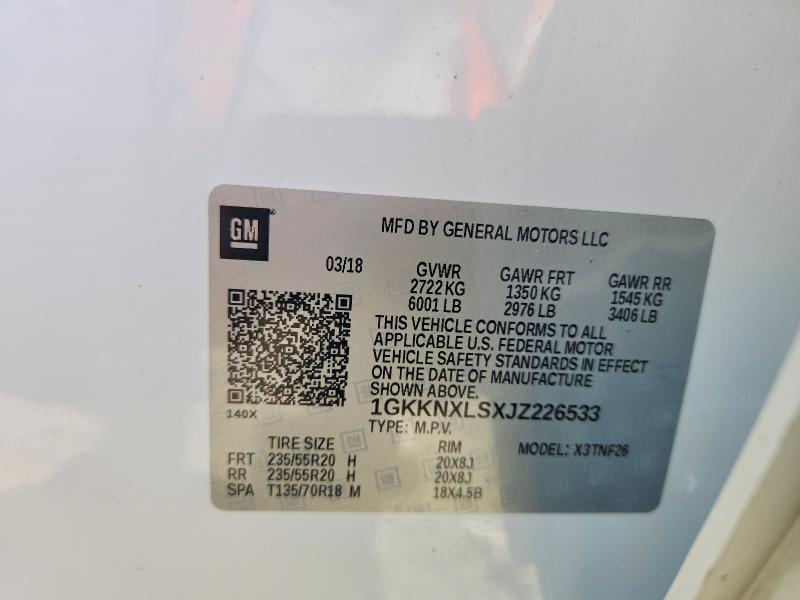 Продаж на аукціоні авто 2018 Gmc Acadia, vin: 1GKKNXLSXJZ226533, номер лоту: 55609126