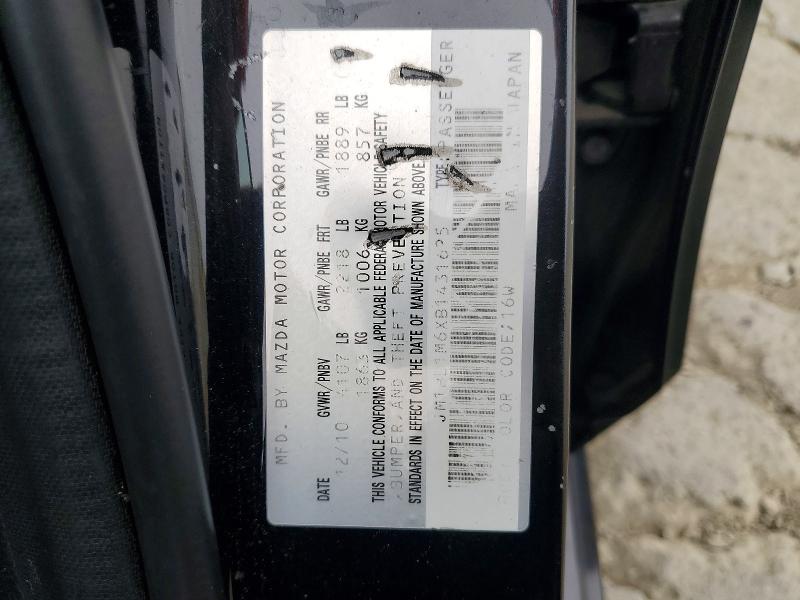 Aukcja sprzedaży 2011 Mazda 3, vin: JM1BL1M6XB1431625, numer aukcji: 58154716