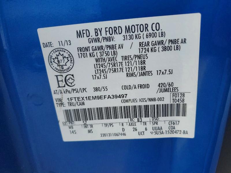 Продажа на аукционе авто 2014 Ford F150, vin: 1FTEX1EM9EFA39497, номер лота: 56822806