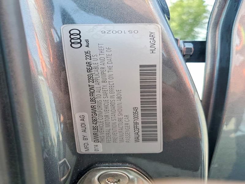 Aukcja sprzedaży 2015 Audi A3, vin: WAUACGFF8F1003549, numer aukcji: 56188256