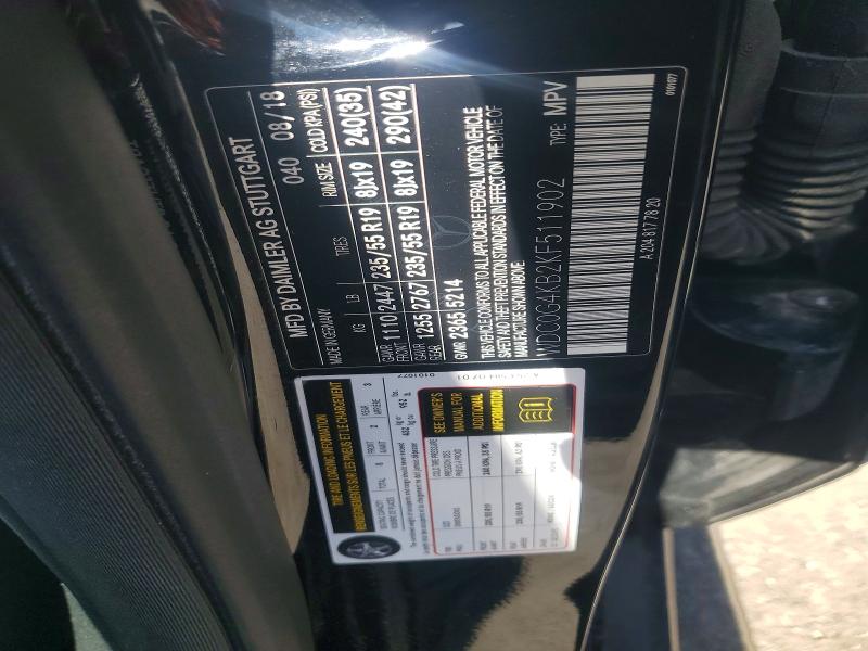 Продаж на аукціоні авто 2019 Mercedes-benz Glc, vin: WDC0G4KB2KF511902, номер лоту: 56261846