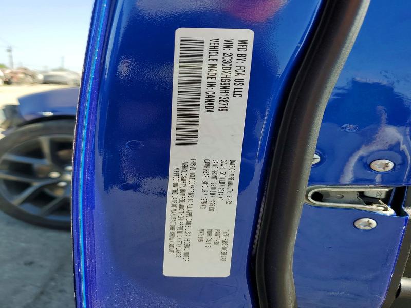 2022 Dodge Charger მანქანა იყიდება აუქციონზე, vin: 2C3CDXHG9NH138719, აუქციონის ნომერი: 56549076