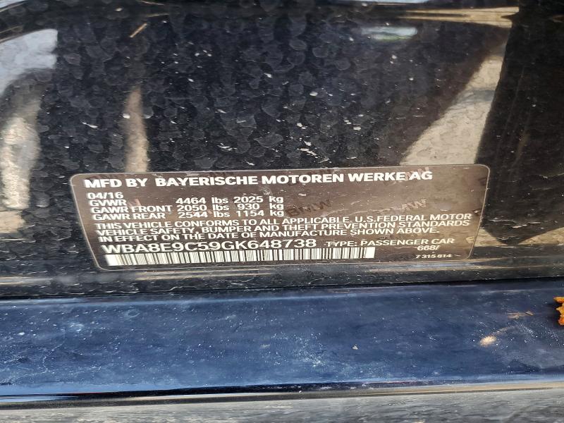 Aukcja sprzedaży 2016 Bmw 328, vin: WBA8E9C59GK648738, numer aukcji: 56278146