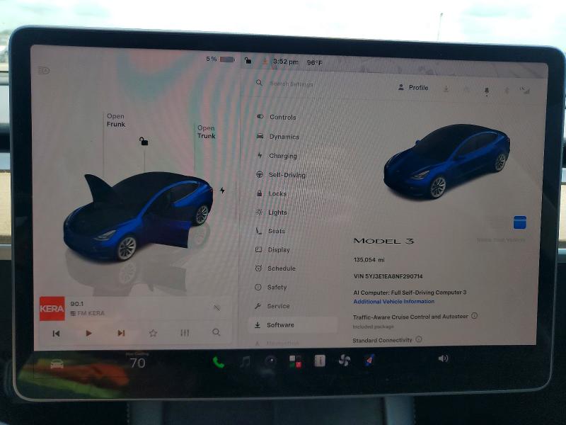 Продаж на аукціоні авто 2022 Tesla Model 3, vin: 5YJ3E1EA8NF290714, номер лоту: 57906126