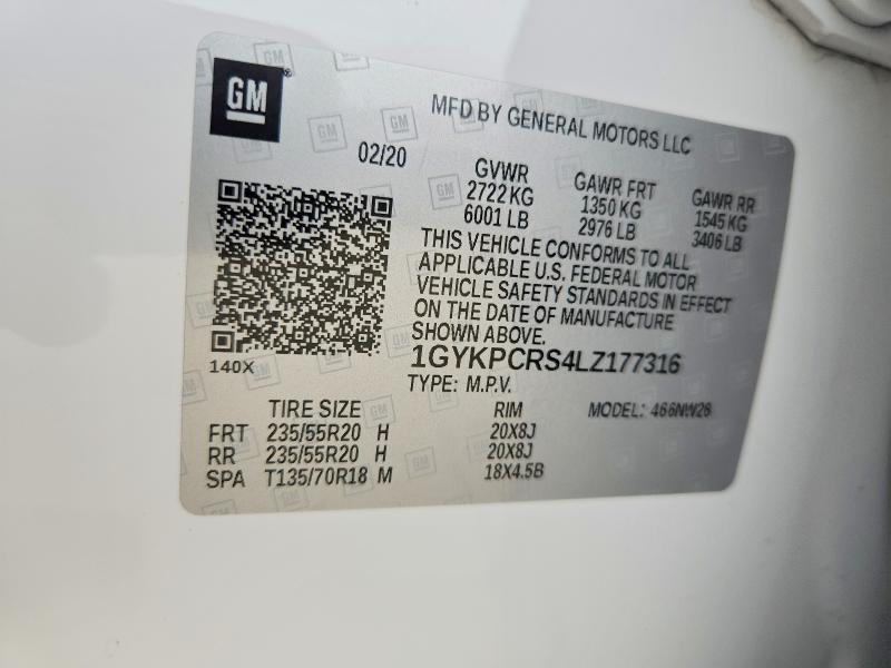 Продаж на аукціоні авто 2020 Cadillac Xt6, vin: 1GYKPCRS4LZ177316, номер лоту: 55979296