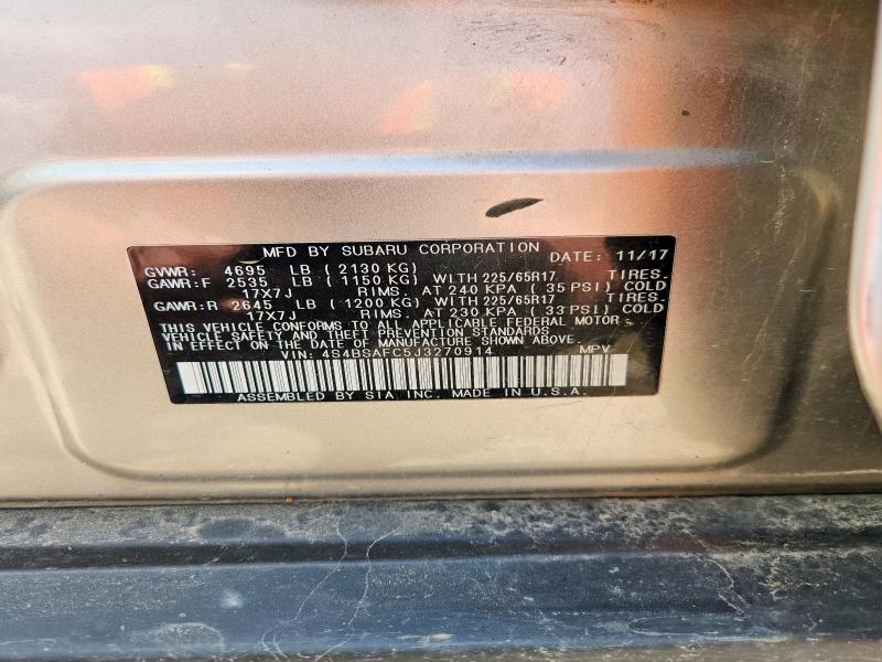 Продаж на аукціоні авто 2018 Subaru Outback, vin: 4S4BSAFC5J3270914, номер лоту: 57195376
