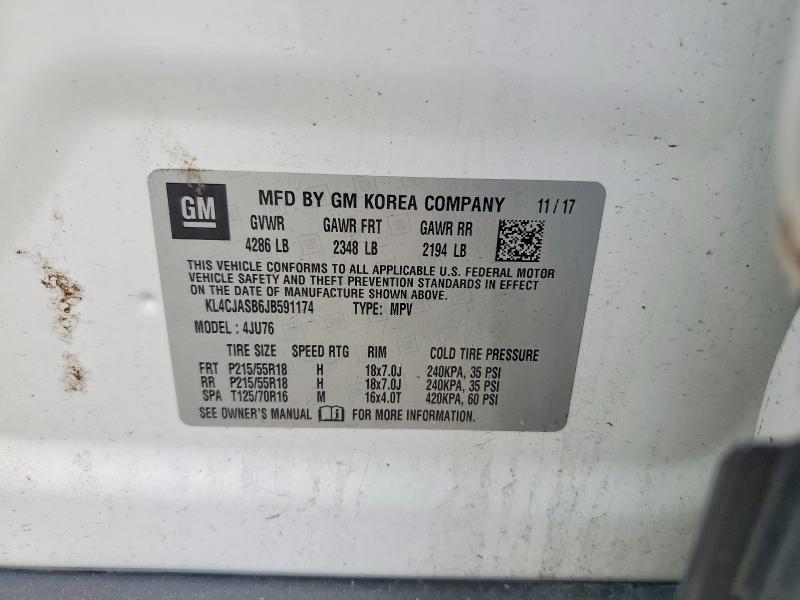 Продаж на аукціоні авто 2018 Buick Encore, vin: KL4CJASB6JB591174, номер лоту: 56574046