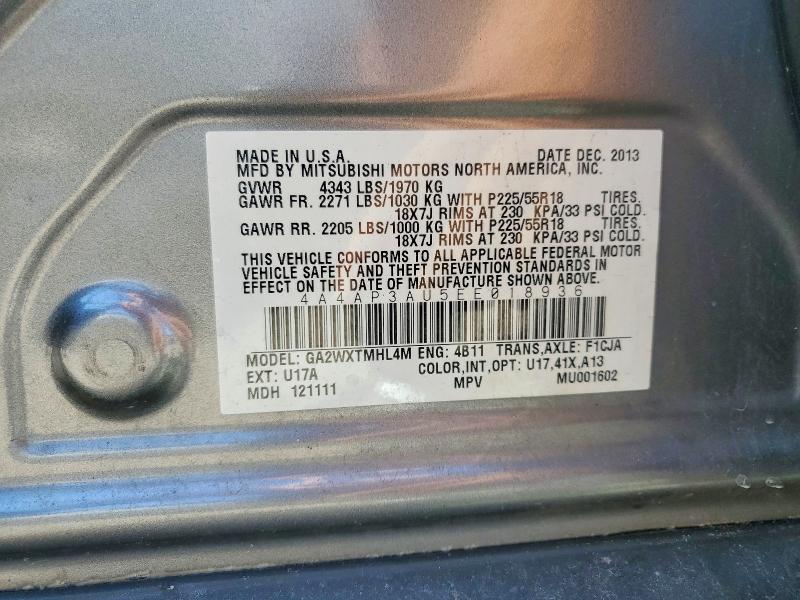 Aukcja sprzedaży 2014 Mitsubishi Outlander Sport, vin: 4A4AP3AU5EE018936, numer aukcji: 55701736