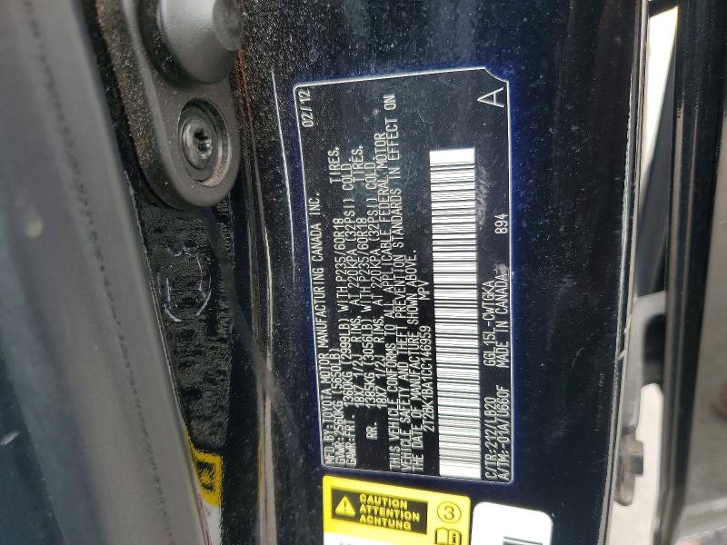 Aukcja sprzedaży 2012 Lexus Rx, vin: 2T2BK1BA1CC146959, numer aukcji: 58490766
