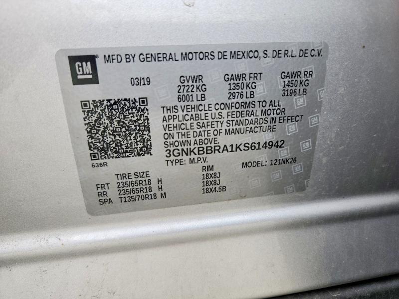 Продаж на аукціоні авто 2019 Chevrolet Blazer, vin: 3GNKBBRA1KS614942, номер лоту: 58566526
