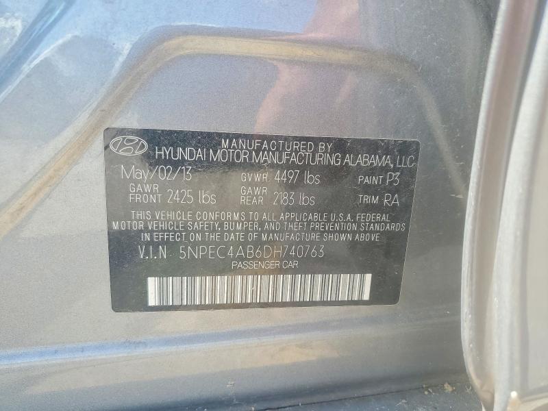 Продажа на аукционе авто 2013 Hyundai Sonata, vin: 5NPEC4AB6DH740763, номер лота: 56720976
