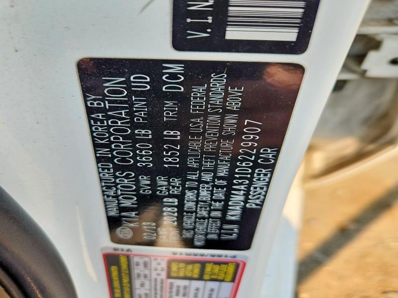 2013 Kia Rio მანქანა იყიდება აუქციონზე, vin: KNADM4A31D6229907, აუქციონის ნომერი: 56662476