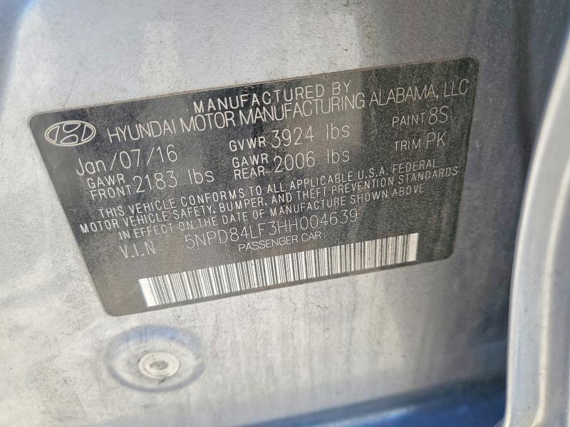 2017 Hyundai Elantra მანქანა იყიდება აუქციონზე, vin: 5NPD84LF3HH004639, აუქციონის ნომერი: 56523226