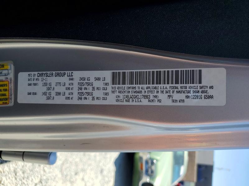 Продажа на аукционе авто 2012 Jeep Wrangler Unlimited, vin: 1C4BJWDG0CL178963, номер лота: 56860046