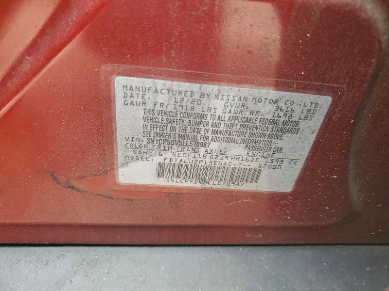 2020 Nissan Kicks მანქანა იყიდება აუქციონზე, vin: 3N1CP5DV5LL578987, აუქციონის ნომერი: 56739896
