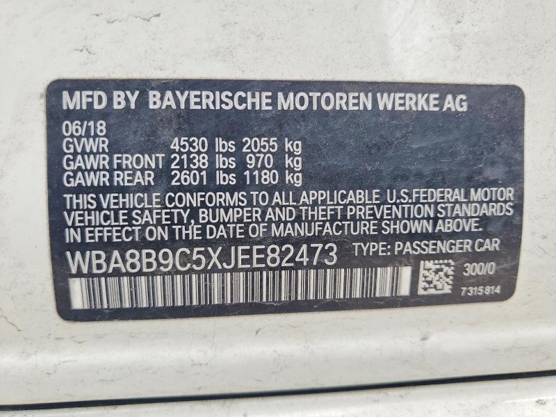 Aukcja sprzedaży 2018 Bmw 330, vin: WBA8B9C5XJEE82473, numer aukcji: 55562416