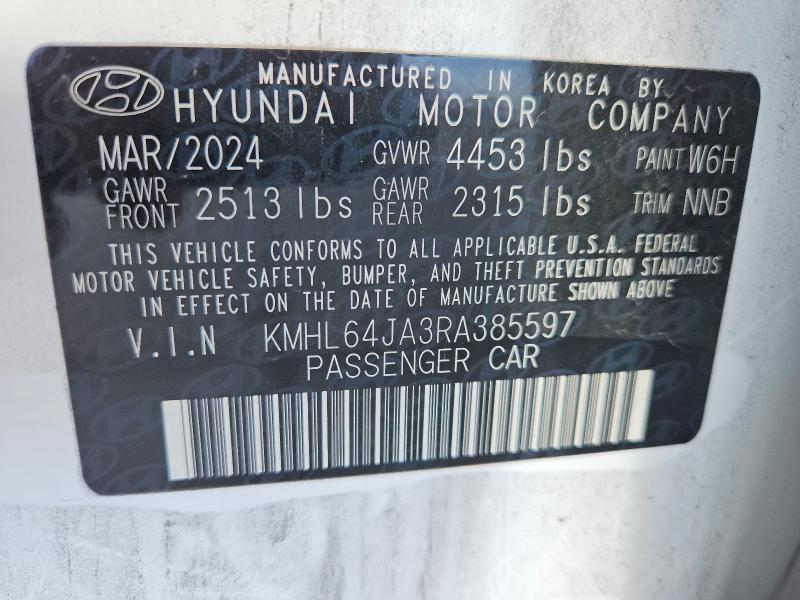 Aukcja sprzedaży 2024 Hyundai Sonata, vin: KMHL64JA3RA385597, numer aukcji: 57777246