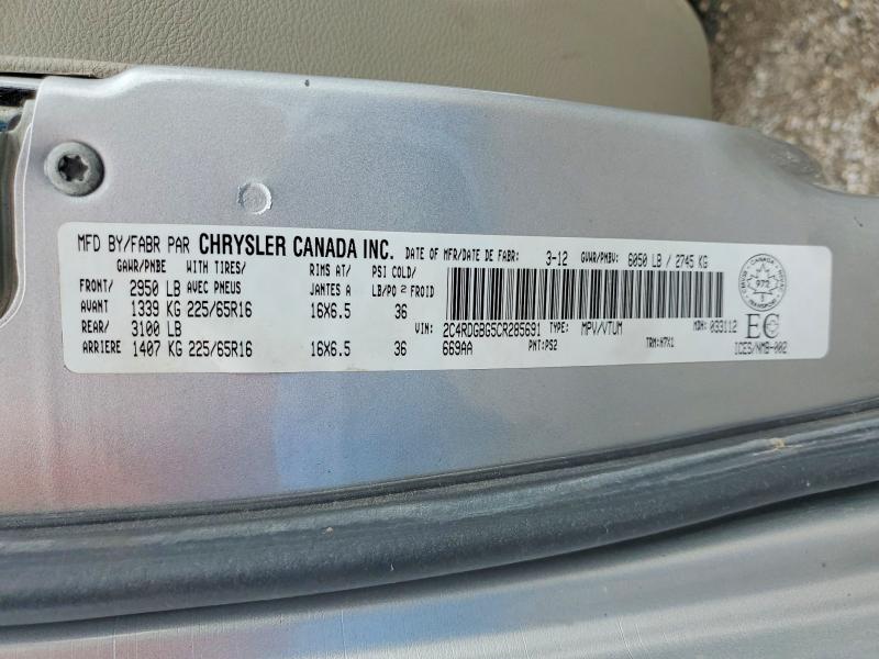 Aukcja sprzedaży 2012 Dodge Grand Caravan, vin: 2C4RDGBG5CR285691, numer aukcji: 57122676