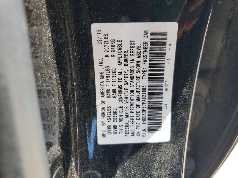 Продаж на аукціоні авто 2015 Honda Accord, vin: 1HGCR3F87FA021885, номер лоту: 58207836