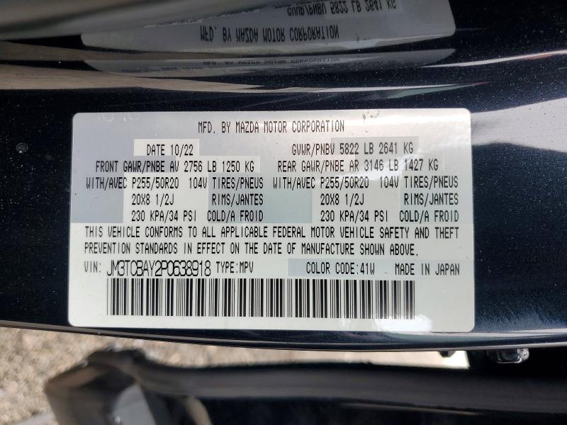 Продажа на аукционе авто 2023 Mazda Cx-9, vin: JM3TCBAY2P0638918, номер лота: 55309216