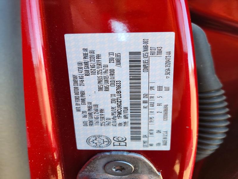2020 Ford Escape მანქანა იყიდება აუქციონზე, vin: 1FMCU9DZ7LUB76633, აუქციონის ნომერი: 57081896