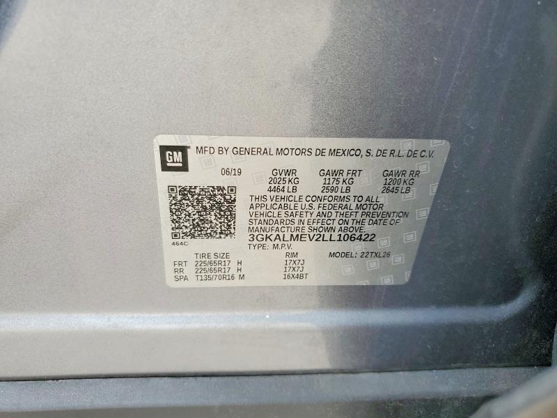 Aukcja sprzedaży 2020 Gmc Terrain, vin: 3GKALMEV2LL106422, numer aukcji: 56669016