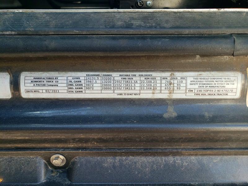 Продажа на аукционе авто 2022 Kenworth Construction, vin: 1XKYDP9X2NJ479270, номер лота: 57247916
