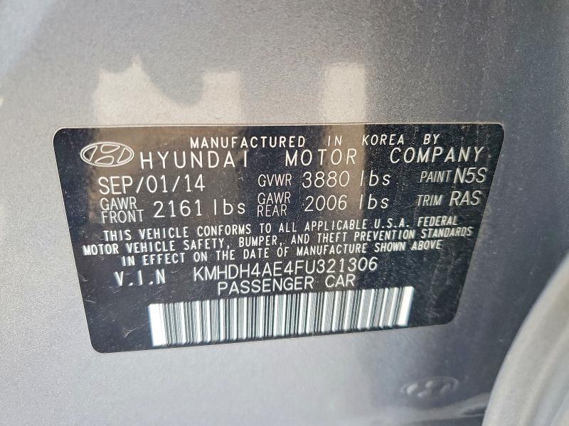 56566266 :رقم المزاد ، KMHDH4AE4FU321306 vin ، 2015 Hyundai Elantra مزاد بيع