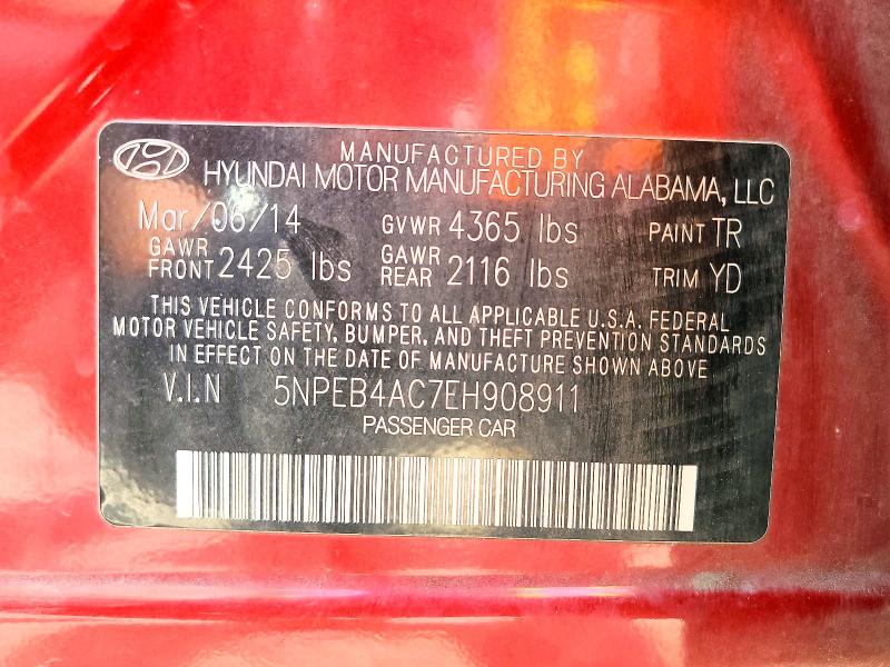 Продаж на аукціоні авто 2014 Hyundai Sonata, vin: 5NPEB4AC7EH908911, номер лоту: 55953346