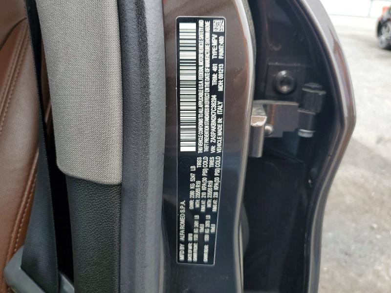 58647726 :رقم المزاد ، ZASPAKBN2K7C36294 vin ، 2019 Alfa Romeo Stelvio مزاد بيع