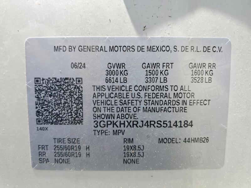 Продажа на аукционе авто 2024 Honda Prologue, vin: 3GPKHXRJ4RS514184, номер лота: 58098206