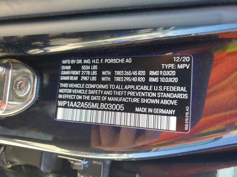 Продаж на аукціоні авто 2021 Porsche Macan, vin: WP1AA2A55MLB03005, номер лоту: 56463916