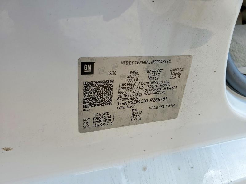 2020 Gmc Yukon მანქანა იყიდება აუქციონზე, vin: 1GKS2BKCXLR266751, აუქციონის ნომერი: 58031846