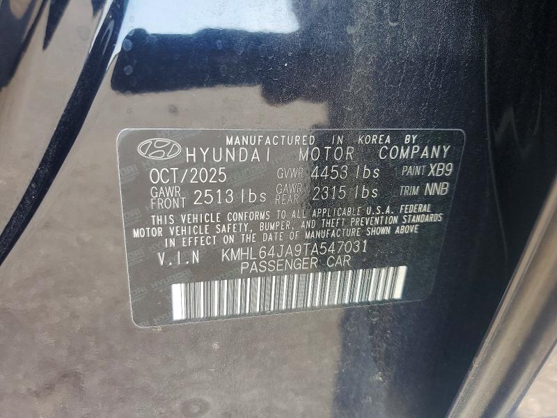 Aukcja sprzedaży 2026 Hyundai Sonata, vin: KMHL64JA9TA547031, numer aukcji: 55863846